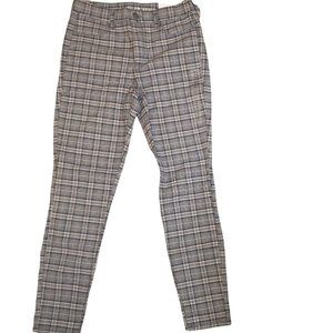 American Eagle High Rise Jegging 10 Long Super Soft Crop Plaid